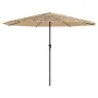 Garden umbrella with LED lights, brown steel pole, 388x388x248 cm. by , Umbrellas - Ref: Foro24-4005123, Price: 161,33 €, Dis...