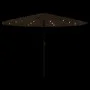 Gartenschirm mit LED-Lichtern, Stahlmast, braun, 388x388x248 cm. von , Sonnenschirme - Ref: Foro24-4005123, Preis: 164,06 €, ...