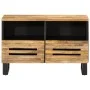 Solid rough mango wood TV stand 70x34x46 cm by , CD and DVD storage - Ref: Foro24-377441, Price: 75,14 €, Discount: %