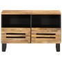TV-Möbel aus massivem, grobem Mangoholz, 70x34x46 cm. von , CD- und DVD-Speicher - Ref: Foro24-377441, Preis: 75,93 €, Rabatt: %
