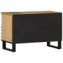 Solid rough mango wood TV stand 70x34x46 cm by , CD and DVD storage - Ref: Foro24-377441, Price: 75,14 €, Discount: %