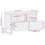 TV-Möbel aus massivem, grobem Mangoholz, 70x34x46 cm. von , CD- und DVD-Speicher - Ref: Foro24-377441, Preis: 75,93 €, Rabatt: %