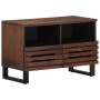 Massives TV-Möbel aus braunem Mangoholz, 70x34x46 cm. von , CD- und DVD-Speicher - Ref: Foro24-377443, Preis: 68,64 €, Rabatt: %