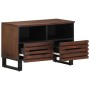 Massives TV-Möbel aus braunem Mangoholz, 70x34x46 cm. von , CD- und DVD-Speicher - Ref: Foro24-377443, Preis: 68,64 €, Rabatt: %