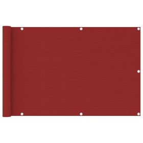 Toldo para balcón HDPE rojo 90x400 cm