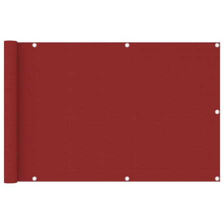 Toldo para balcón HDPE rojo 90x400 cm