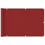 Toldo para balcón HDPE rojo 90x400 cm