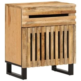 Massiver Nachttisch aus grobem Mangoholz 50x34x60 cm von , Nachttische - Ref: Foro24-377476, Preis: 68,58 €, Rabatt: %