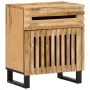 Mesita de noche de madera maciza de mango rugosa 50x34x60 cm de , Mesitas de noche - Ref: Foro24-377476, Precio: 68,50 €, Des...
