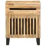 Mesita de noche de madera maciza de mango rugosa 50x34x60 cm de , Mesitas de noche - Ref: Foro24-377476, Precio: 68,50 €, Des...