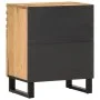 Mesita de noche de madera maciza de mango rugosa 50x34x60 cm de , Mesitas de noche - Ref: Foro24-377476, Precio: 68,50 €, Des...