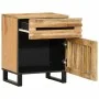 Mesita de noche de madera maciza de mango rugosa 50x34x60 cm de , Mesitas de noche - Ref: Foro24-377476, Precio: 68,50 €, Des...