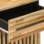 Mesita de noche de madera maciza de mango rugosa 50x34x60 cm de , Mesitas de noche - Ref: Foro24-377476, Precio: 68,50 €, Des...