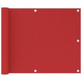 Toldo para balcón HDPE rojo 75x500 cm