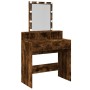 Dresser with smoked oak LED lights 80x41x144.5 cm by , Bedroom Dressers - Ref: Foro24-848182, Price: 114,78 €, Discount: %