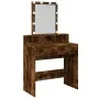 Dresser with smoked oak LED lights 80x41x144.5 cm by , Bedroom Dressers - Ref: Foro24-848182, Price: 112,87 €, Discount: %