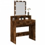 Dresser with smoked oak LED lights 80x41x144.5 cm by , Bedroom Dressers - Ref: Foro24-848182, Price: 114,78 €, Discount: %