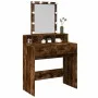 Dresser with smoked oak LED lights 80x41x144.5 cm by , Bedroom Dressers - Ref: Foro24-848182, Price: 112,87 €, Discount: %