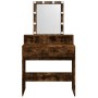 Dresser with smoked oak LED lights 80x41x144.5 cm by , Bedroom Dressers - Ref: Foro24-848182, Price: 114,78 €, Discount: %