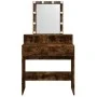 Dresser with smoked oak LED lights 80x41x144.5 cm by , Bedroom Dressers - Ref: Foro24-848182, Price: 112,87 €, Discount: %
