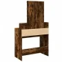 Tocador con luces LED color roble ahumado 80x41x144,5 cm de , Tocadores para dormitorios - Ref: Foro24-848182, Precio: 112,87...