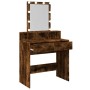 Dresser with smoked oak LED lights 80x41x144.5 cm by , Bedroom Dressers - Ref: Foro24-848182, Price: 114,78 €, Discount: %
