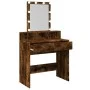 Dresser with smoked oak LED lights 80x41x144.5 cm by , Bedroom Dressers - Ref: Foro24-848182, Price: 112,87 €, Discount: %