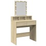 Dresser with LED lights in Sonoma oak color, 80x41x144.5 cm by , Bedroom Dressers - Ref: Foro24-848180, Price: 119,39 €, Disc...