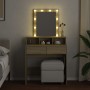 Dresser with LED lights in Sonoma oak color, 80x41x144.5 cm by , Bedroom Dressers - Ref: Foro24-848180, Price: 119,39 €, Disc...