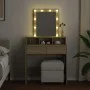 Frisiertisch mit LED-Lichtern in Eiche Sonoma Farbe 80x41x144,5 cm. von , Schlafzimmerkommoden - Ref: Foro24-848180, Preis: 1...