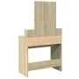 Tocador con luces LED color roble Sonoma 80x41x144,5 cm de , Tocadores para dormitorios - Ref: Foro24-848180, Precio: 118,45 ...