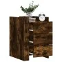 Mesita de noche madera de ingeniería roble ahumado 45x50x65 cm de , Mesitas de noche - Ref: Foro24-848308, Precio: 87,99 €, D...