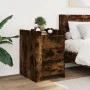 Engineered wood smoked oak bedside table 45x50x65 cm by , Nightstands - Ref: Foro24-848308, Price: 87,99 €, Discount: %