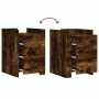 Mesita de noche madera de ingeniería roble ahumado 45x50x65 cm de , Mesitas de noche - Ref: Foro24-848308, Precio: 89,33 €, D...