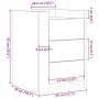 Mesita de noche madera de ingeniería roble ahumado 45x50x65 cm de , Mesitas de noche - Ref: Foro24-848308, Precio: 87,99 €, D...