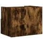 Wall-mounted bedside tables 2 units in smoked oak color 45x30x35 cm by , Nightstands - Ref: Foro24-848320, Price: 67,09 €, Di...