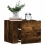 Wand-Nachttische 2 Stück in Rauch-Eiche Farbe 45x30x35 cm von , Nachttische - Ref: Foro24-848334, Preis: 73,40 €, Rabatt: %