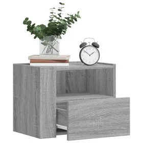 Wall-mounted bedside tables 2 units Sonoma grey 45x30x35 cm by , Nightstands - Ref: Foro24-848322, Price: 69,43 €, Discount: %