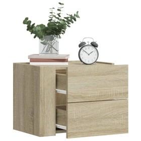 Nachttisch an der Wand in rauchiger Eiche, 45x30x35 cm. von , Nachttische - Ref: Foro24-848329, Preis: 41,87 €, Rabatt: %