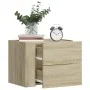 Nachttisch an der Wand in rauchiger Eiche, 45x30x35 cm. von , Nachttische - Ref: Foro24-848329, Preis: 41,31 €, Rabatt: %