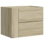 Mesita de noche de pared color roble ahumado 45x30x35 cm de , Mesitas de noche - Ref: Foro24-848329, Precio: 41,31 €, Descuen...