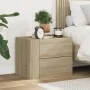Mesita de noche de pared color roble ahumado 45x30x35 cm de , Mesitas de noche - Ref: Foro24-848329, Precio: 41,31 €, Descuen...