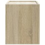 Wall-mounted bedside table in smoked oak color, measuring 45x30x35 cm. by , Nightstands - Ref: Foro24-848329, Price: 41,87 €,...