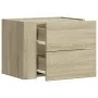 Mesita de noche de pared color roble ahumado 45x30x35 cm de , Mesitas de noche - Ref: Foro24-848329, Precio: 41,31 €, Descuen...