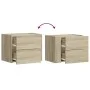Mesita de noche de pared color roble ahumado 45x30x35 cm de , Mesitas de noche - Ref: Foro24-848329, Precio: 41,31 €, Descuen...