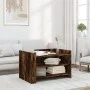 Engineered wood smoked oak coffee table 80x50x50 cm by , Coffee table - Ref: Foro24-848343, Price: 62,68 €, Discount: %