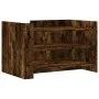 Engineered wood smoked oak coffee table 80x50x50 cm by , Coffee table - Ref: Foro24-848343, Price: 62,68 €, Discount: %