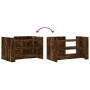 Mesa de centro madera de ingeniería roble ahumado 80x50x50 cm de , Mesas de centro - Ref: Foro24-848343, Precio: 60,86 €, Des...