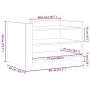 Mesa de centro madera de ingeniería roble ahumado 80x50x50 cm de , Mesas de centro - Ref: Foro24-848343, Precio: 60,14 €, Des...