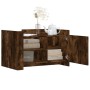 Engineered wood smoked oak coffee table 80x50x50 cm by , Coffee table - Ref: Foro24-848357, Price: 67,24 €, Discount: %